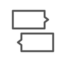 Message icon outline and linear vector. vector