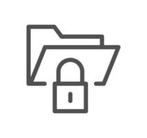 Locks icon outline and linear vector. vector