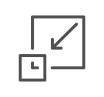 Arrow icon outline and linear vector. vector