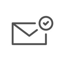 Confirm icon outline and linear vector. vector
