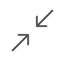 Arrow icon outline and linear vector. vector