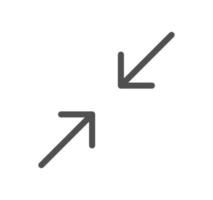 Arrow icon outline and linear vector. vector