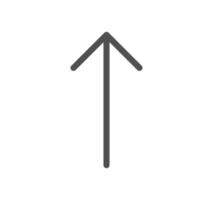 Arrow icon outline and linear vector. vector