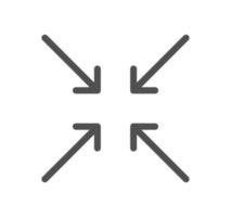 Arrow icon outline and linear vector. vector