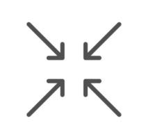 Arrow icon outline and linear vector. vector