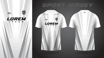 diseño de jersey deportivo de camisa gris blanca vector