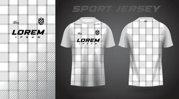 diseño de jersey deportivo de camisa gris blanca vector