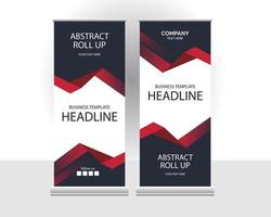 abstract banner roll up set, standee banner template, Modern banner design vector