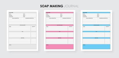 Soap Making Business Journal logbook vector