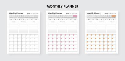 Daily Weekly Monthly Planner with checklist logo book vector