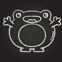 Happy Frog Chalk Drawing vector