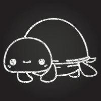 Cute Turtle Chalk Drawing vector