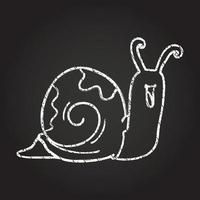 dibujo de tiza de caracol scribbly vector