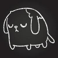 Sad Dog Chalk Drawing vector