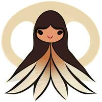 llustration vector graphic of cute angel in hand draw style perfect for t-shirt, baby or kid product or edit and customize your design