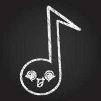 Music Note Chalk Drawing vector