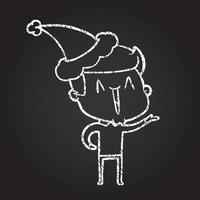 Christmas Man Chalk Drawing vector