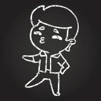 Cool Kid Chalk Drawing vector