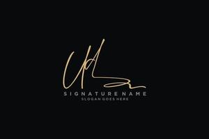 Initial UD Letter Signature Logo Template elegant design logo Sign Symbol template vector icon