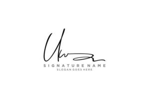 Initial UW Letter Signature Logo Template elegant design logo Sign Symbol template vector icon