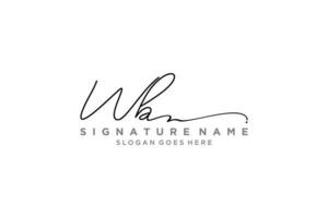 plantilla de logotipo de firma de letra wb inicial diseño elegante logotipo signo símbolo plantilla vector icono