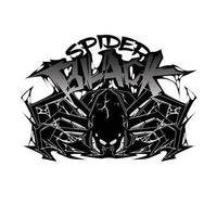spider black Artistic death metal logo design vector