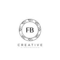 FB Initial Letter Flower Logo Template Vector premium vector art