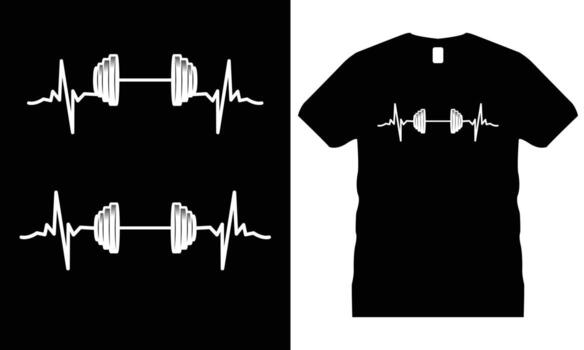 vector de diseño de camiseta de tipografía de gimnasio o fitness. culturista, entrenamiento, ejercicio, barra,