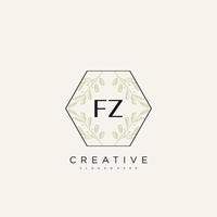 FZ Initial Letter Flower Logo Template Vector premium vector art