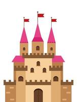 icono de castillo en vector de estilo plano