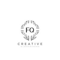 FQ Initial Letter Flower Logo Template Vector premium vector art