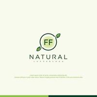 ff logotipo natural inicial vector