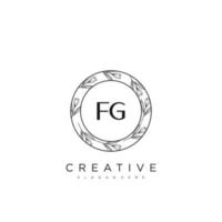 FG Initial Letter Flower Logo Template Vector premium vector art