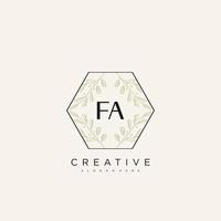 FA Initial Letter Flower Logo Template Vector premium vector art