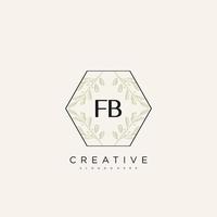 FB Initial Letter Flower Logo Template Vector premium vector art