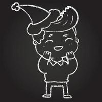 Christmas Man Chalk Drawing vector