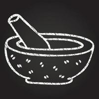 Mortar Pestle Chalk Drawing vector