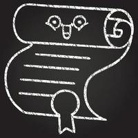 Scrolled Document Chalk Drawing vector