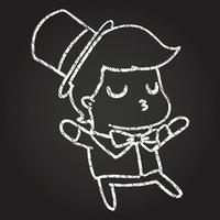 Upperclass Gent Chalk Drawing vector