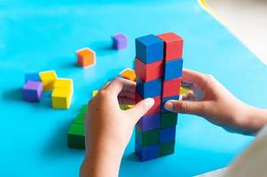 cube wooden box colorfully photo