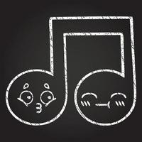 Musical Notes Chalk Drawing vector