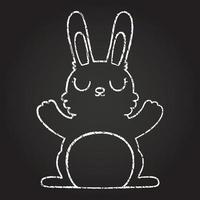 rabbit Chalk Drawing vector