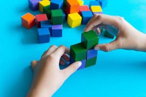 cube wooden box colorfully photo