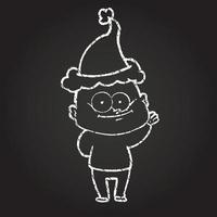 Christmas Man Chalk Drawing vector