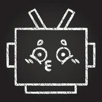 Robot Chalk Drawing vector