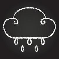 Rain Cloud Chalk Drawing vector