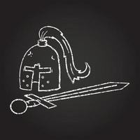 Knights Armour Chalk Drawing vector