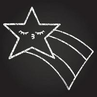 dibujo de tiza estrella vector