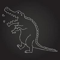 Crocodile Chalk Drawing vector