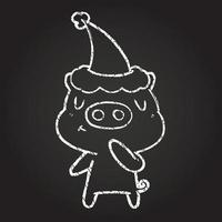 Pig Chalk Drawing vector